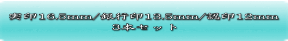 実印16.5・銀行印13.5・認印12